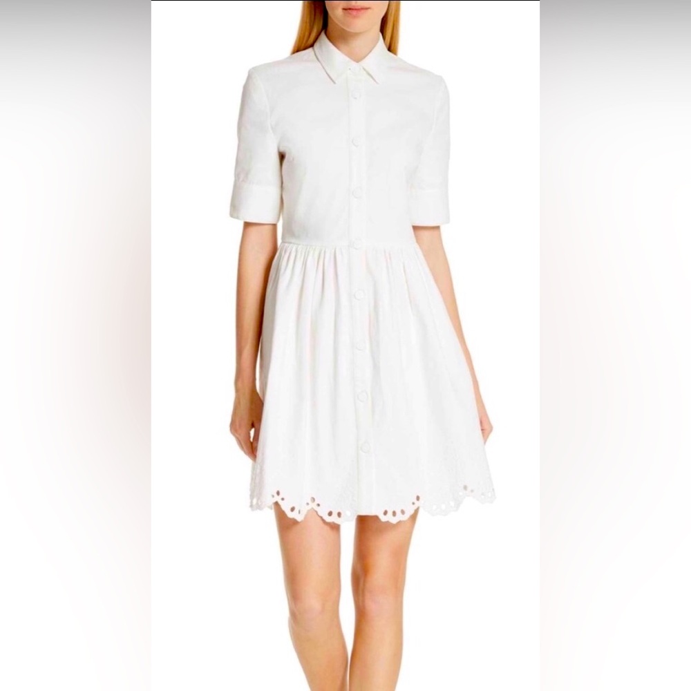 Kate Spade Cutwork Denim Mini Dress, Size 12